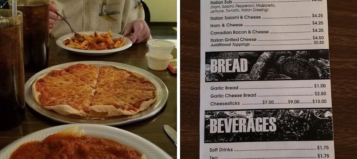 Joe's Italian Pizza in Springfield (not Lincoln) Menu